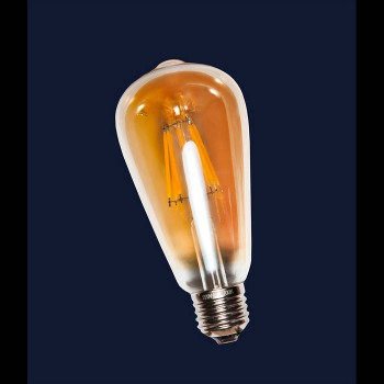 Лампа QG standart(RC) ST64 E27 6W 2700K 420lm Amber